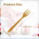 Skylety 500 Pcs Plastic Mini Forks 3.7 x 0.6 Inch Tiny Small Disposable Appetizer Cocktail Tasting Forks Utensils for Fruit Dessert Cakes Serving Supply(Gold)