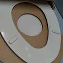 Bemis 1500EC 146 Almond Elongated Molded Wood Toilet Seat with Easy-Clean & Change Hinge