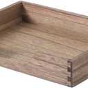 Wood Letter-Size Tray for Office Desktop Organizer - Wooden Front-Load Documents Tray for Mail, Paper, File, Magazine, Pen,Notebook Storage Paper Holder Trays Dark(DGTU-DK)