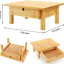 yarlung Bamboo Coffee Pod Drawer K Cup Holder, Coffee Maker Machine Stand 2 Tier Cafe Bar Organizer for Tea Bags, Coffee Filters, Countertop Storage