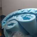 BEDELITE King Mattress Topper Dual Layer 4 Inch Memory Foam Mattress Topper, 2 Inch Pilow Top Mattress Pad and 2 Inch Premium Gel Foam Mattress, with Stretchable Pockets Up to 6"-24" (White-blue)