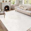 6x9 Area Rugs for Living Room: Washable Vintage Large Retro Rug Soft Non-Slip Indoor Low Pile Carpet for Bedroom Dining Room Nursery Office (Beige, 6' x 9')