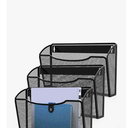 MINDEPOT Wall File Organizer,Hanging Wall Mounted File Folder Binder Holder Mail Organizer for Office,Home and School Supplies