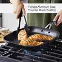 KitchenAid 84808 Hard Anodized Nonstick Square Grill Pan/Griddle with Pour Spouts, 11.25 Inch - Onyx Black