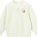 BDUCK+ Girls Boys Sweatshirt Cute Cartoon Yellow Duck Crewneck Pullover for Toddler Kids (3-12 Years) Long Sleeve Shirt Tops