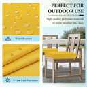 Outdoor Chair Cushions for Patio Furniture - Outdoor Cushions for Chairs - Waterproof Patio Chair Cushions Set of 4, 18.5"X16"X3", Yellow