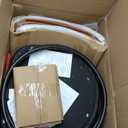 Swivel Bar Stools Set of 2, 25" Counter Height Barstools with Low Back and Walnut Wood Legs, Mid-Century Modern Faux Leather Upholstered Bar Chairs, Easy Assembly (Beige)