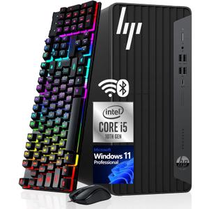 HP ProDesk 600 G6 Tower PC Desktop Computer, Six-Core i5-10500 Up to 4.50 GHz, 16GB DDR4, 512GB SSD, Keyboard and Mouse, WiFi, BT, 4K Support, Windows 11 Pro 