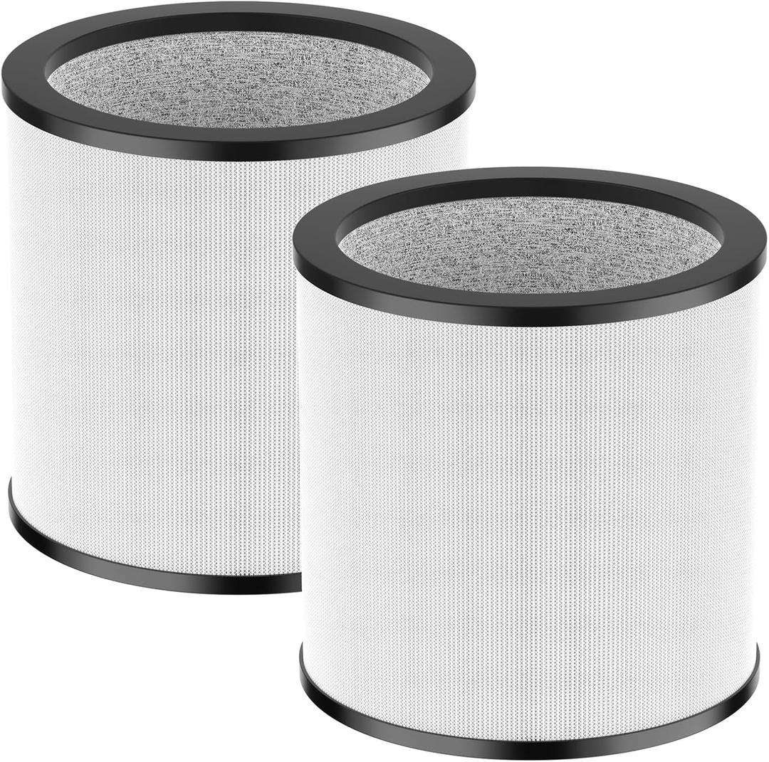 2 Pack Upgraded TP01 Filter HEPA Filter Replacement Compatible with Dyson Tower Purifier Pure Cool Link TP01, TP02, TP03, AM11, BP01 Models, Compare to Part 968126-03, Black