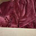GONAAP Fuzzy Faux Fur Throw Blanket Wine Red Super Soft Cozy Plush Fuzzy Shaggy Blanket for Couch Sofa Bed (Wine Red, Throw(50"x60"))