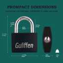 Guliffen Covered Aluminum Pad Lock, 4 Pack Outdoor Padlocks Weatherproof with Same Key, Gym Locker Lock for Shed, Gate, Mailbox, Cabinet, Storage Unit