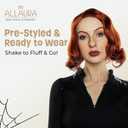 ALLAURA Compatible with Dana Scully Costumes | Avenging Widow Wig Costume For Women Dana ScullyWig Cosplay Red Wigs Auburn Chess Queen GingerWig Widow Costume Fit also for Hero Widow Natasha, Delia