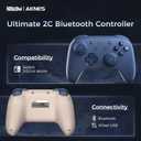 8BitDo Ultimate 2C Bluetooth Controller for Switch, Switch 2, Hall Effect Joysticks, Wake-up Switch 1, Non-linear Digital Triggers, Remappable L4/R4 Bumpers, 6-axis Motion Control and Rumble Vibration - Dark Blue