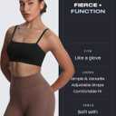 Aoxjox Women's Workout Bandeau Bras Training Fitness Running Yoga Crop Tank (Black, S)