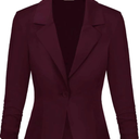 Hybrid & Company Women's Lightweight Casual Work Office Stretch Ponte Cardigan Blazer Jacket Made in USA M