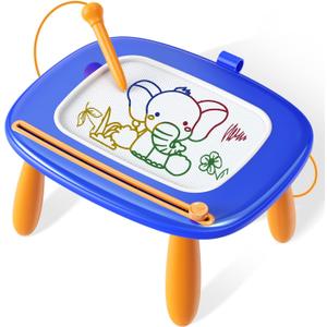Toddlers Toys Ages 1-3, Magnetic Drawing Board, Doodle Board Pad Learning and Educational Toys for 18 Months Baby,1-3 Yr Kids Birthday Gifts - Dark Blue