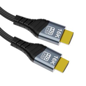 xiwai 16K 8K UHD Cable 2M High Speed Type-A Male to HDMI Male Braided HDTV Cord for Gaming Monitor Desktop Laptop