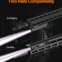 TOUGHSOUL Mlok Picatinny 2 in 1 Tactical Flashlight with Purple Laser Sight Combo, Body Material Polymer 1450 Lumen Light with Rechargeable Battery