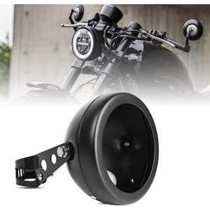 SKTYANTS 5 3/4" 5.75 Inch Motorcycle Headlights Housing Bucket Headlight Mount for Motorcycle HeadlightBlack