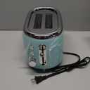 Mueller Retro Toaster 2 Slice with 7 Browning Levels and 3 Functions: Reheat, Defrost & Cancel, Stainless Steel Features, Removable Crumb Tray, Under Base Cord Storage, Turquoise