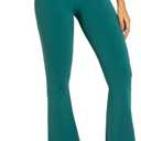 Sunzel Womens Flare Leggings No Front Seam Flare Yoga Pants with Tummy Control Crossover High Waist - 28" / 30" / 32" / 34" (XL)