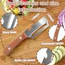 2 x 2Pcs Multi-Functional Vegetable Peeler for Kitchen, Features Solid Wood Handles, Fruit and Vegetable Peeler