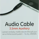 GE 12 ft. L Audio Cable 3.5 mm