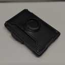 umoven Wallet for Men with AirTag(iOS Only), Mens Metal Wallet Minimalist with Money Clip & ID Window, Slim Leather Slots RFID Blocking Bifold Wallet, Smart Pop Up Credit Card Holder Wallet (Black)