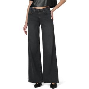 Joe's Jeans Women's The Lou Lou Low Rise Wide Leg Jeans, Black Cat, 26