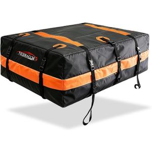 22 Cubic Feet Car Rooftop Cargo Carrier Roof Bag | Fits Cars With / Without Roof Racks/Waterproof & Tear‑resistant/with anti‑slip mat, lock & storage bag/ for Road Trip
