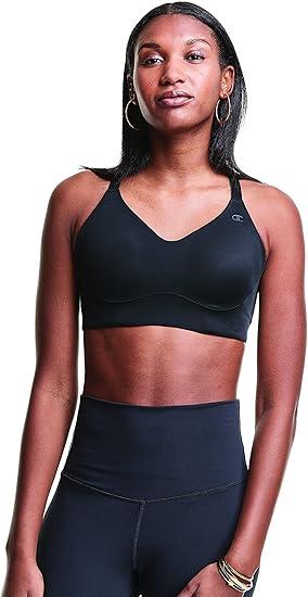 Champion Womens Women's Sports Bra, High-Impact, Maximum Support, Breathable, Moisture Wicking, L
