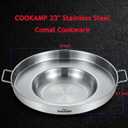 COOKAMP 23" Stainless Steel Comal Griddle, 5 Quarts Heavy-Duty Mexican Pan for Tacos, Carnitas | Deep Body Design, Outdoor Gas Stove Compatible, Low-Oil Cooking. SS800