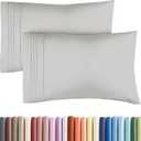 Queen Pillow Cases Set of 2 - Ultra Soft Hotel Quality Pillowcase Covers - Comfy Cozy Bedding for Women, Men, Kids & Teens - Machine Washable Pillow Protectors - 2 Pieces Set - Queen Size French Grey (03 - French Grey)