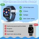 Smart Watch for Kids with 12 Puzzle Games, 1.83" Fitness Tracker Watch Heart Rate Sleep Monitor, Pedometer, Alarm Clock, Flashlight, Gift for 6-12 Year Old Boys Girls