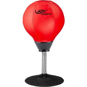 Laser Sports Desktop Punching Bag - Stress Buster with Suction Cup for Office Table and Counters - Heavy Duty Stress Relief Desk Punch Ball - Fun Gift for Party - Perfect for Adults