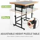 BuilderButler 1500 Pieces Puzzle Table with Wheels, with Drawers and Cover, 33.58" x 24.92" Adjustable Height & 45 Tilting, Puzzle Board for Adults