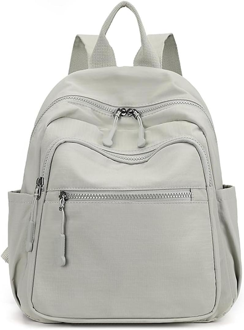 Tanweibago Mini Nylon Women Backpacks,11L Small Ladies backpacks Casual Lightweight Women Shopping Travel Daypack (Y2-Grey)