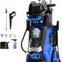 Electric Pressure Washer 5000PSIMax 3.6GPM Power Washer Touch Screen Adjustable Pressure 4 Nozzles and 500ml Foam Cannon Power Washer Cleaning for Car, Blue