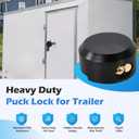 3 Pack Puck Locks for Trailers Keyed Alike 2-7/8 Hidden Shackle Padlocks Heavy Duty Solid Steel Trailer Door Lock W/6 Keys High Security Anti Theft Van Door Lock for Trucks Shed