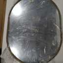 Oval Mirror for Wall, Gold Oval Bathroom Mirror, Antigue Gold Vanity Mirrors, Metal Floral Frame Mirror for Bedroom Living Room Hallway, Hangs Horizontally or Vertically (24" x 32")