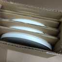 AmorArc Stoneware Dinner Plates Set of 6, 10.5 Inch Reactive Matte Glaze Ceramic Plates Set, Modern Dinnerware Dish set for Kitchen,Microwave, Dishwasher Safe, Scratch Resistant,Matte White