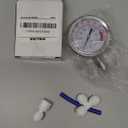 Malida Stainless Water Pressure Test Gauge, Water Pressure Detector for Aquarium Meter 0-1.6MPa 0-220psi Reverse Osmosis System Pump with 1/4.