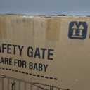 keny 29.7"-46" Baby Gate for Stairs, Auto Close Dog Gates for Doorways, Pressured Mounted No Drilling Pet Gate Extra Wide, One-Hand Opening Dual Lock Stair Gate, Indoor Kids Necessities, Black