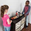 EastPoint Tabletop Movin Hoops Arcade Basketball Hoop - Black & Red, 2-Player - LED Scoreboard for Indoor Basketball Game - Spring-Loaded Launchers for Kids Toys - Durable Plastic Build for Boys Toys