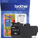 Brother Printer LC3011C Single Pack Standard Cartridge Yield Up to 200 Pages LC3011 Ink Cyan