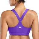 RUNNING GIRL Sports Bras for Women, Molded Cup High Impact Sports Bra Workout Bras for Women High Support Racerback(WX3046 Violet XXL)
