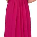 Adrianna Papell Womens Crepe Chiffon Gown, 14, Bright Magenta