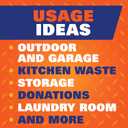 Hefty Strong Large Trash Bags, Black, 30 Gallon, 74 Count