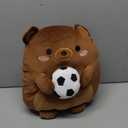 Onsoyours Original Bear Plush with Soccer Ball, Cute 14 inch Sport Brown Bear Stuffed Animal, Ultra Soft Collectible Hugging Gift Plush Toy (12")