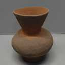 Rustic Brown Ceramic Vase - 5IN Small Round Clay Vase Vintage Farmhouse Style Decor, Circle Wabi Sabi Vases for Farmhouse Home Decor, Decor Living Room, Table, Shelf